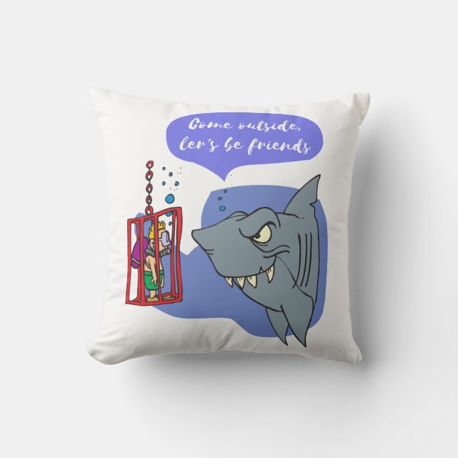 Komm raus, lass uns Freunde sein Kissen (Vorderseite)