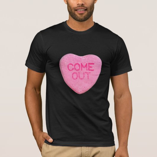 Komm raus mit Süßem Herz T-Shirt (Vorderseite)