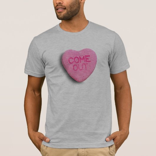 Komm raus mit Süßem Herz T-Shirt (Vorderseite)
