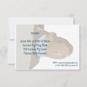 Komm raus und spiele Guinea Party Einladung (Rückseite)