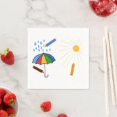 Komm, Regen oder Shine Serviette (Beispiel)