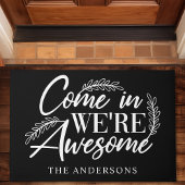 Komm rein, wir sind Phantastisch Black Funny Famil Fußmatte