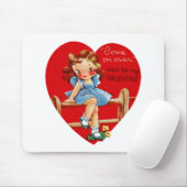 Komm rüber und sei mein Valentine! Mousepad (Mit Mouse)