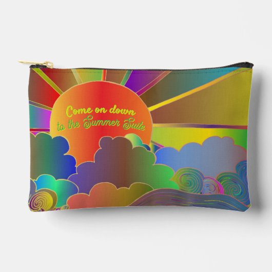 Komm runter Psychedelischer Druck Cut Sew Tasche (Vorderseite)