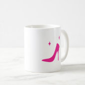 Komm schon, gehen wir Party Girly Pink High Heel G Kaffeetasse (VorderseiteRechts)