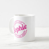 Komm schon, gehen wir Party Girly Pink High Heel G Kaffeetasse (Vorderseite Links)