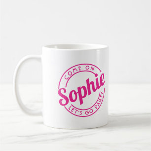 Komm schon, gehen wir Party Girly Pink High Heel G Kaffeetasse