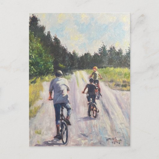 "Komm schon, Opa!" Postkarte (Vorderseite)