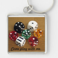 Komm spielen mit mir Dice Schlüsselanhänger