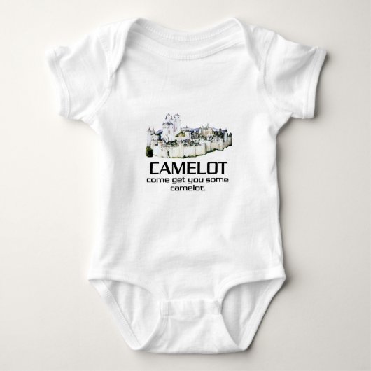 Komm und hol dir ein bisschen Camelot. Baby Strampler (Vorderseite)