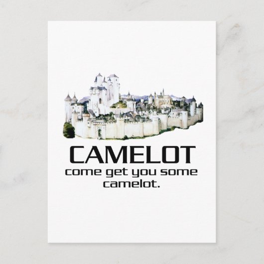 Komm und hol dir ein bisschen Camelot. Postkarte (Vorderseite)