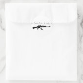 "Komm und hol sie!" Runder Aufkleber (Tasche)