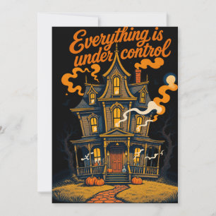 Komm und jage uns an diesem Halloween - Spukhaus Einladung
