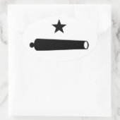 Komm und nimm das Logo (TX) Ovaler Aufkleber (Tasche)