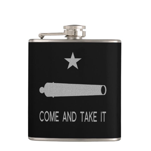 Komm und nimm es Flag ~ Texas Flachmann (Vorderseite)