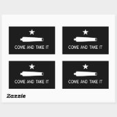 Komm und nimm es Flag ~ Texas Rechteckiger Aufkleber (Blatt)