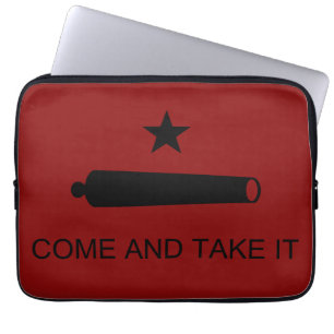 Komm und Nimm es! Flagge des Staates Texas im Kamp Laptopschutzhülle