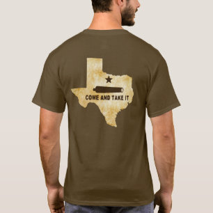 Komm und nimm es Flaggenemblem auf Texas T-Shirt