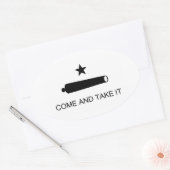 Komm und nimm es mit der texanischen Flagge, Schla Ovaler Aufkleber (Umschlag)