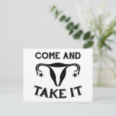 Komm und nimm es postkarte (Stehend Vorderseite)