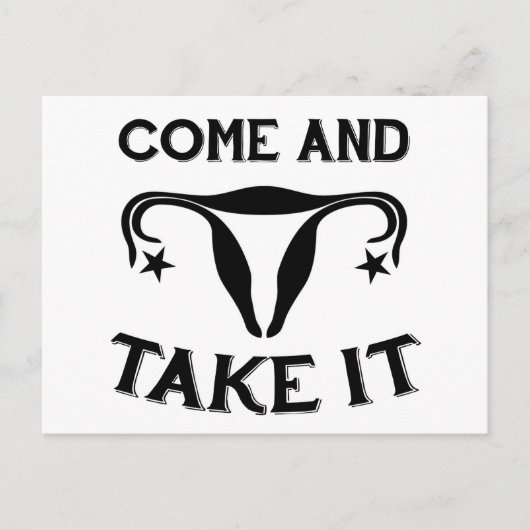 Komm und nimm es postkarte (Vorderseite)