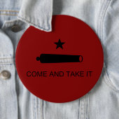 Komm und nimm es! Texas Staat Schlachtflagge Button (Beispiel)