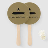 Komm und nimm es! Texas Staat Schlachtflagge Fächer (Vorne und Hinten)