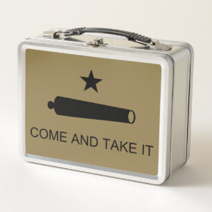 Komm und nimm es! Texas Staat Schlachtflagge Metall Brotdose