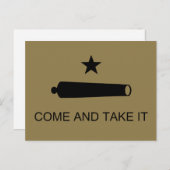 Komm und nimm es! Texas Staat Schlachtflagge Postkarte (Vorne/Hinten)
