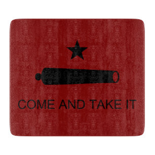 Komm und nimm es! Texas Staat Schlachtflagge Schneidebrett