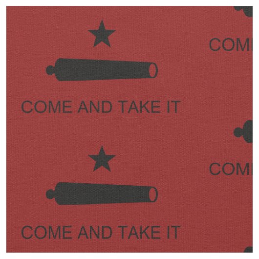 Komm und nimm es! Texas Staat Schlachtflagge Stoff (Nahaufnahme)