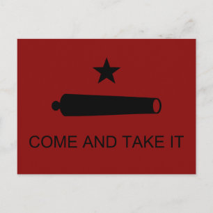 Komm und Nimm es! Texas State Schlachtflagge Postkarte