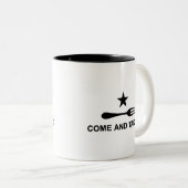 Komm und nimm es zweifarbige tasse (VorderseiteRechts)