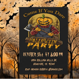Komm, wenn du es wagst, das Halloween-Party des bö Einladung