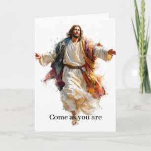 Komm, wie du bist Jesus Glaube Ermutigung Karte