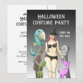 Komm, wie du Halloween-Einladung bist Einladung (Vorne/Hinten)