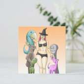 Komm, wie du Halloween-Einladung bist Einladung (Stehend Vorderseite)