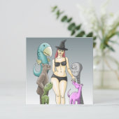 Komm, wie du Halloween-Einladung bist Einladung (Stehend Vorderseite)