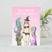 Komm, wie du Halloween-Party bist Einladung (Stehend Vorderseite)