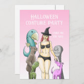 Komm, wie du Halloween-Party bist Einladung (Vorne/Hinten)