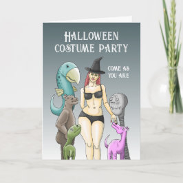 Komm, wie du Halloween-Party bist Einladung