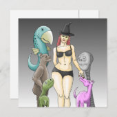 Komm, wie du Halloween-Party bist Einladung (Vorne/Hinten)