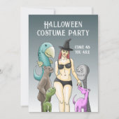 Komm, wie du Halloween-Party bist Einladung (Vorderseite)