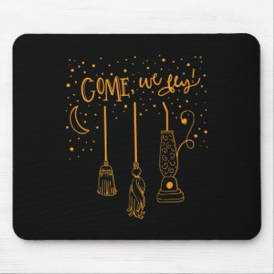 Komm, wir fliegen Fly Fly Happy Halloween Witch Ho Mousepad