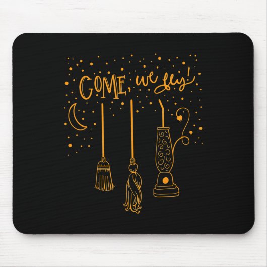 Komm, wir fliegen Fly Fly Happy Halloween Witch Ho Mousepad (Vorne)