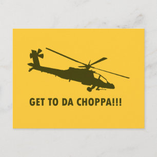 Komm zu Da Choppa!!! Postkarte
