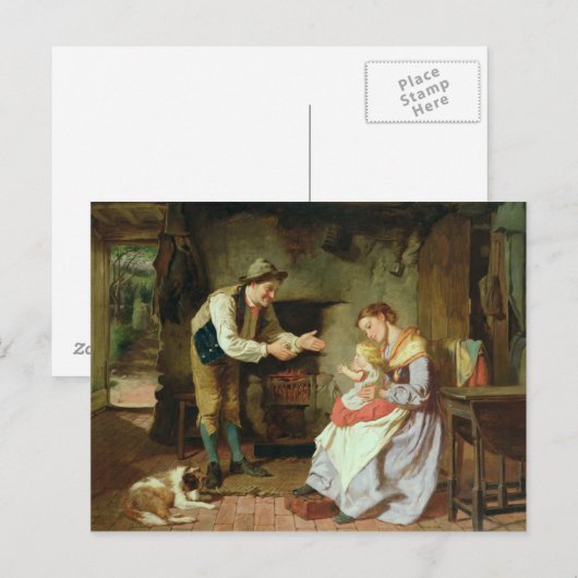 Komm zu Daddy Postkarte (Vorne/Hinten)