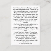 Komm zu Jesus-Gebetskarte Visitenkarte (Rückseite)