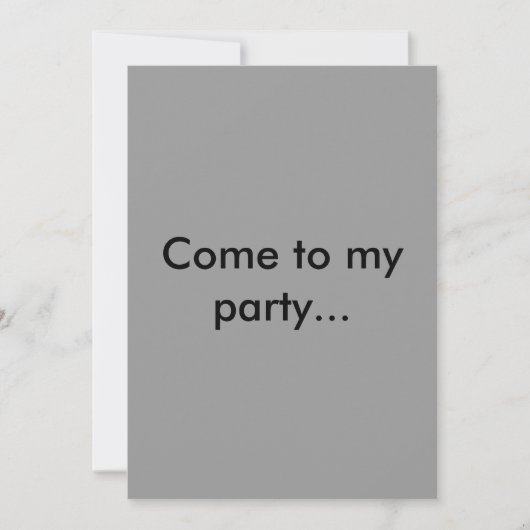 Komm zu meinem Party...oder DIE. Einladung (Vorderseite)