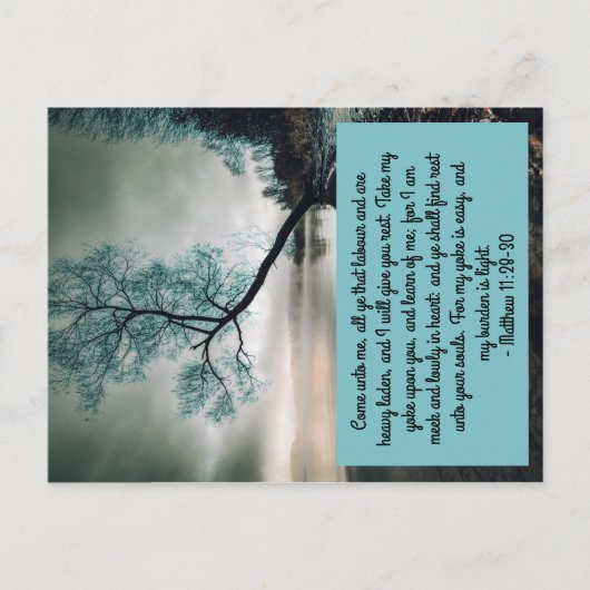 Komm zu mir, all du, die müde sind postkarte (Vorderseite)